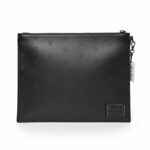 Disney Loungefly Black Embossed Mickey & Minnie Zip Wallet Clutch Wristlet NWT